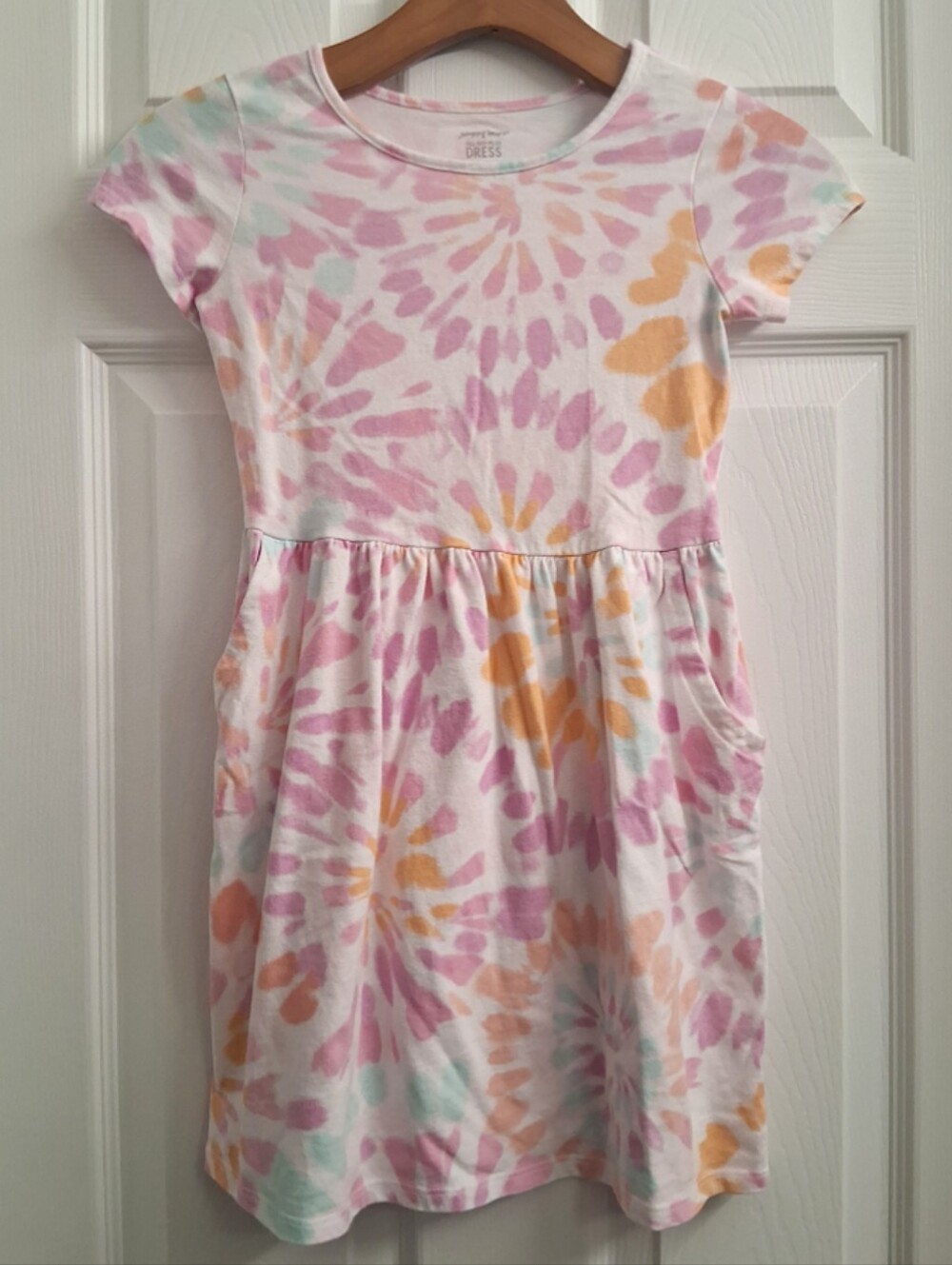 Jumping Beans Tie Dyed Printed Dress With Pockets 6X